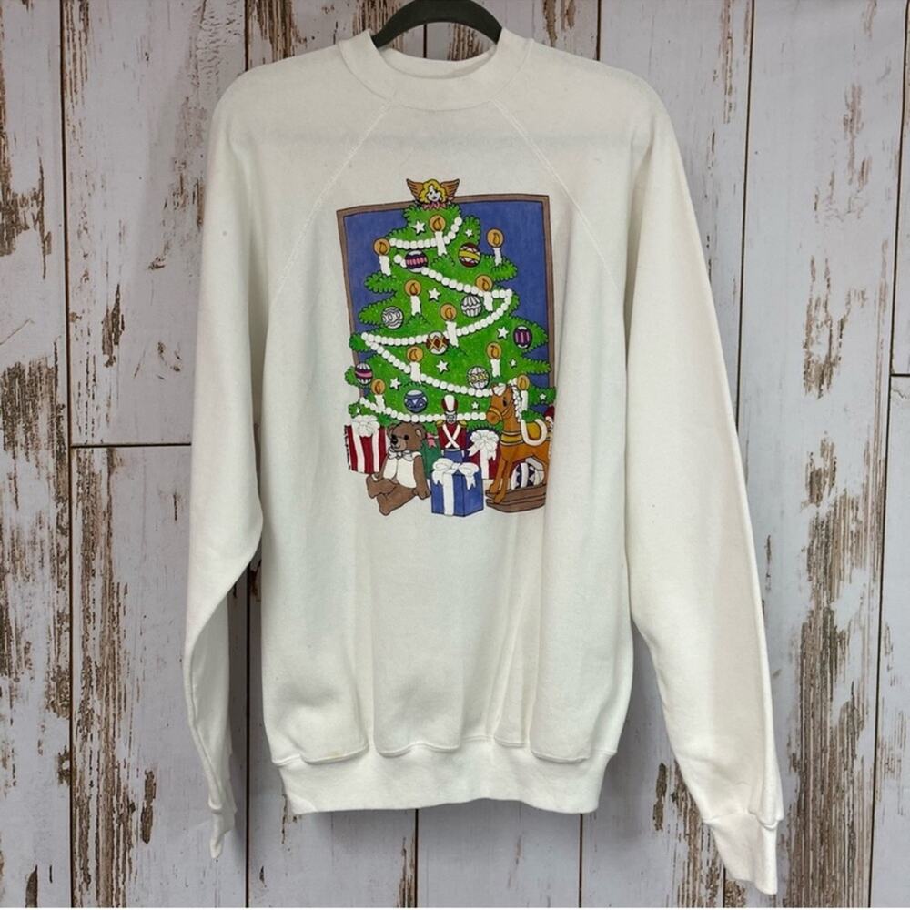 Tultex, Hand painted Christmas Sweatshirt. Size XL. Good used condition!